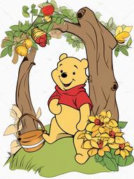 Winnie The Pooh clipart - Pooh in a whimsical pose  vector clipart