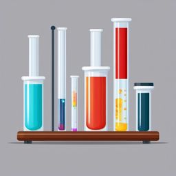 Test Tube clipart - Cylindrical container for mixing and holding liquids, ,vector color clipart,minimal