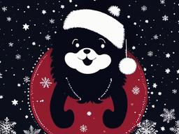 Cute Black Christmas Wallpaper  