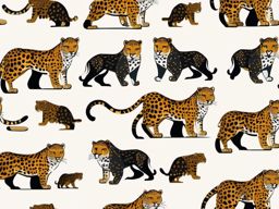 Leopard clipart - Agile big cat with striking rosette patterns, ,vector color clipart,minimal