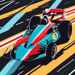 Racing Car and Finish Line Emoji Sticker - Racing triumph, , sticker vector art, minimalist design