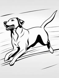 Dog Playing Fetch Coloring Pages - Energetic Pup Chasing a Frisbee  minimal black outline printable sheet, coloring page