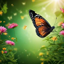 Butterfly Background Wallpaper - flying butterfly background  