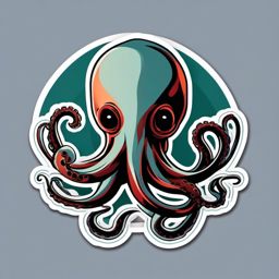 Opera Octopus sticker- Eight-Armed Arias, , sticker vector art, minimalist design