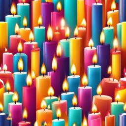 Birthday Candles clipart - Glowing birthday candles on a cake, ,vector color clipart,minimal