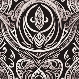 maori tattoo minimalist color design 
