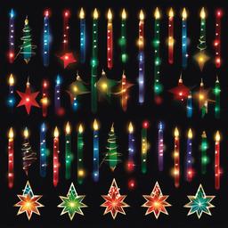 Christmas Lights clipart - Christmas lights shaped like stars  