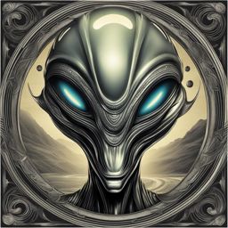 alien clipart - an otherworldly alien, intriguing and mysterious 