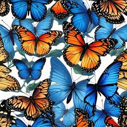 Butterfly Background Wallpaper - blue butterfly background hd  