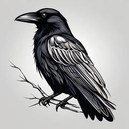 crow and raven tattoos  simple vector color tattoo