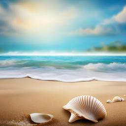 Beach background - beach seashell background  