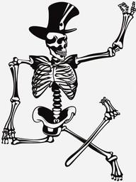 Happy Halloween clipart - skeleton dancing  clipart