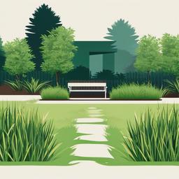 Grass clipart - freshly cut grass in a backyard  color,minimalist,vector clipart