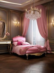 Classic French Boudoir - Add the charm of a classic French boudoir to your bedroom. , bedroom interior decor design ideas, multicoloured, photo realistic, hyper detail, high resolution,