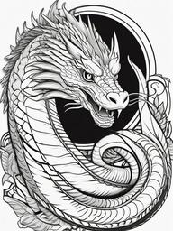 Basilisk Coloring Pages - Serpent King with Lethal Gaze  minimal black outline printable sheet, coloring page