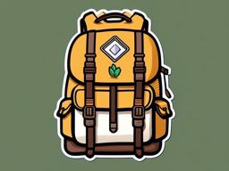 Hiking Backpack Emoji Sticker - Trailblazing adventure, , sticker vector art, minimalist design