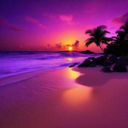 Beach Background Wallpaper - purple tropical sunset beach wallpaper  