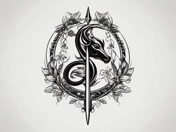 capricorn arrow tattoo  vector tattoo design