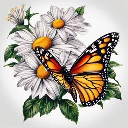 daisy and butterfly tattoo designs  