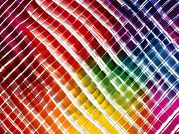 Rainbow Plaid Background  