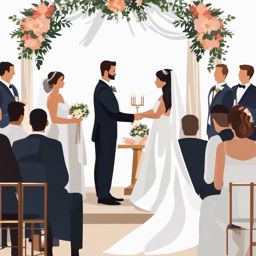 Wedding Celebrant clipart - Officiant at the wedding ceremony, ,vector color clipart,minimal