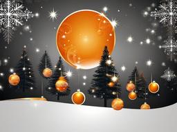 Orange Christmas Wallpaper  