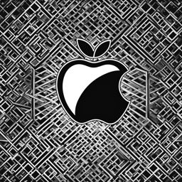 apple clipart black and white - emphasizing its iconic shape. 