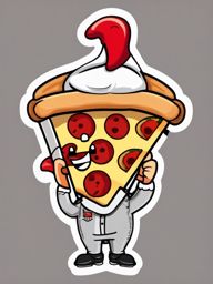 Pizza Slice and Thumbs Up Emoji Sticker - Pizza approval, , sticker vector art, minimalist design