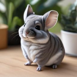 Chinchilla cartoon - small, fluffy rodent sometimes raised for fur  cartoon sticker style