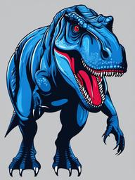 Blue T Rex Clipart,Blue T-Rex with a unique twist  vector clipart