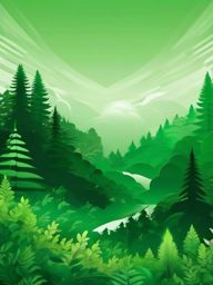 Green Aesthetic Wallpaper - Serene Green Forest  intricate patterns, splash art, wallpaper art