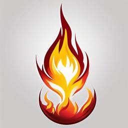 fireball logo tattoo  simple color tattoo,white background