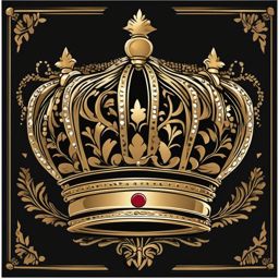 Crown sticker, Regal , sticker vector art, minimalist design