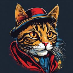 Funny Cat - An unpredictable jester with a natural talent for turning everyday moments into comedy gold. , vector art, splash art, t shirt design