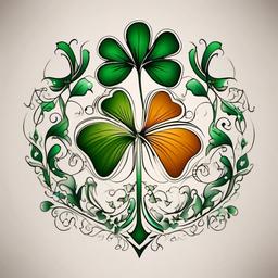 family irish tattoos  simple color tattoo,minimal,white background