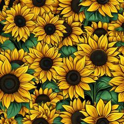 Sunflower Background Wallpaper - sunflower cartoon background  