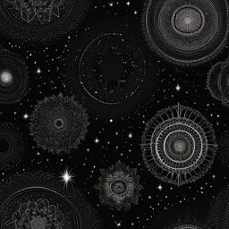 Starry Universe Black Background intricate details, patterns, wallpaper photo