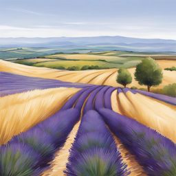 untouched plateau de valensole - sketch the untouched beauty of plateau de valensole, a lesser-known lavender-growing region in provence. 