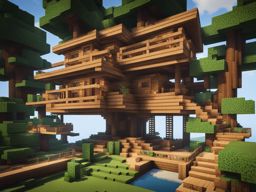 giant treehouse with multiple levels and rooms - minecraft house design ideas minecraft block style