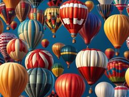 Floating hot air balloons top view, photo realistic background, hyper detail, high resolution