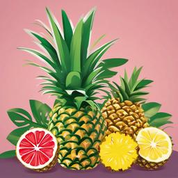 Pineapple clipart - pineapple in a tropical smoothie  clipart