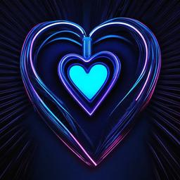 Neon Background Wallpaper - blue neon heart wallpaper  