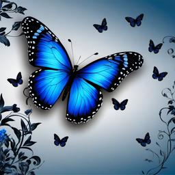 Butterfly Background Wallpaper - blue black butterfly wallpaper  