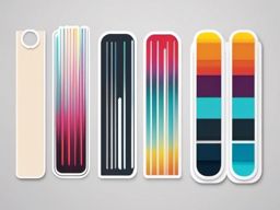 Bookmark Tabs Sticker - Bookmark tabs for organization, ,vector color sticker art,minimal