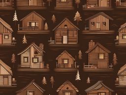 Brown Background - Rustic Cabin in the Woods  wallpaper style, intricate details, patterns, splash art, light colors