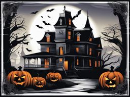 halloween clipart in a spooky haunted house - setting a chilling tone. 