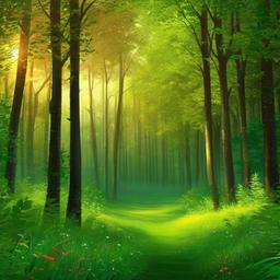 Forest Background Wallpaper - painting forest background  