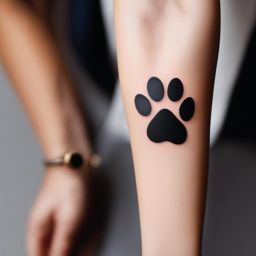 paw print tattoo, honoring the memory of a beloved pet or animal lover. 
