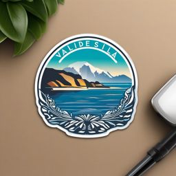 Valdes Peninsula sticker- UNESCO World Heritage Site with diverse marine life in Argentina, , sticker vector art, minimalist design