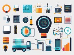 IoT Sensors and Data Collection clipart - IoT sensors and data collection, ,vector color clipart,minimal